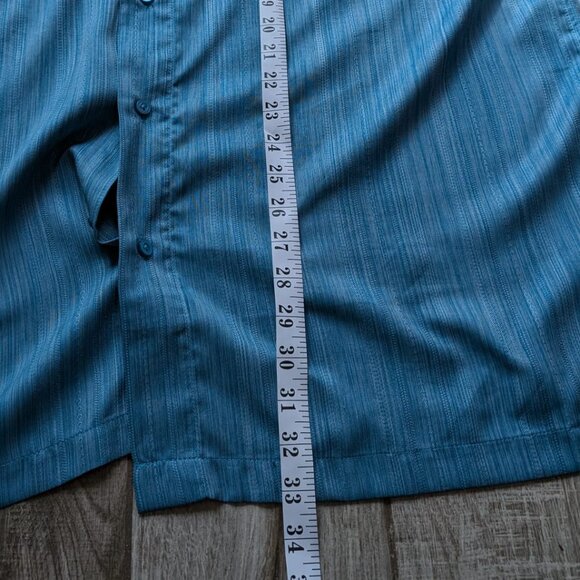 Britches Blue Striped Short Sleeve Button Shirt Men’s XXL 100% Polyester NWOT - Picture 7 of 7